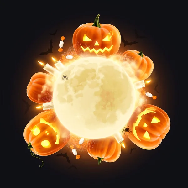 Halloween reális összetétele — Stock Vector