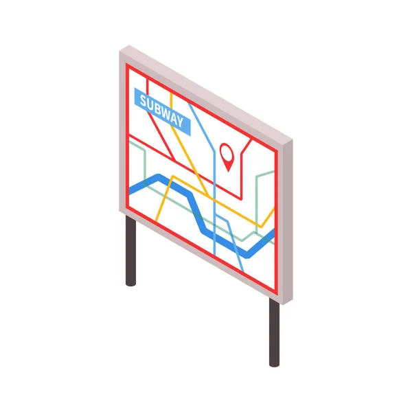 Isometryczna mapa metra — Wektor stockowy
