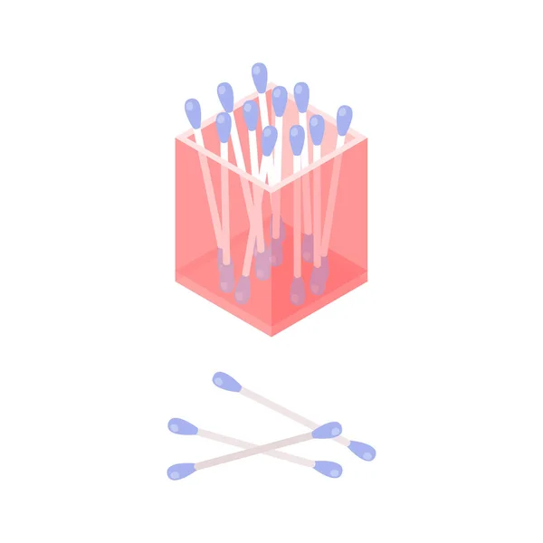 Swabs de algodón icono — Vector de stock