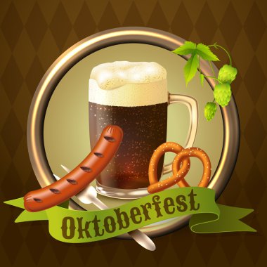 bira bardağı octoberfest poster