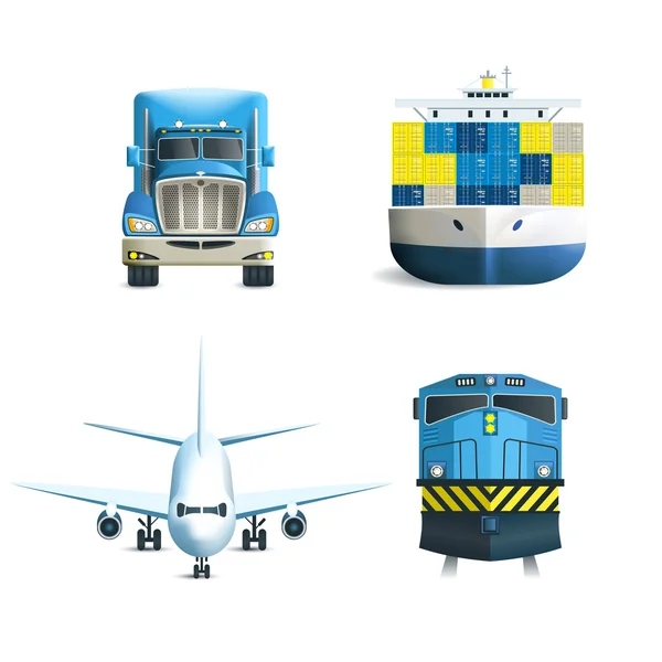 Logistic Icons Set — Stock Vector