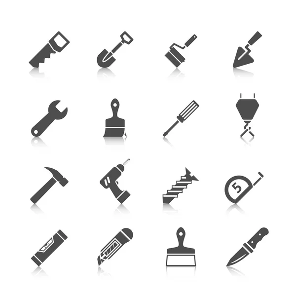 Symbole für Reparaturwerkzeuge zu Hause — Stockvektor