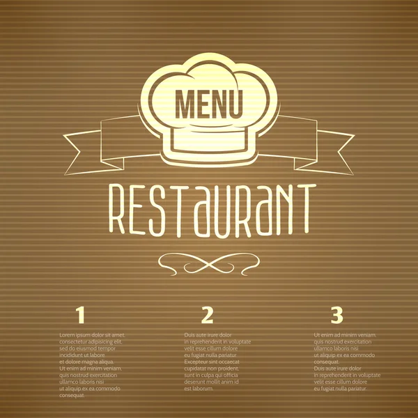 Modelo de menu restaurante — Vetor de Stock