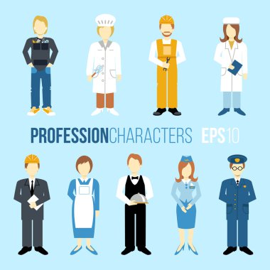Proffession characters set clipart