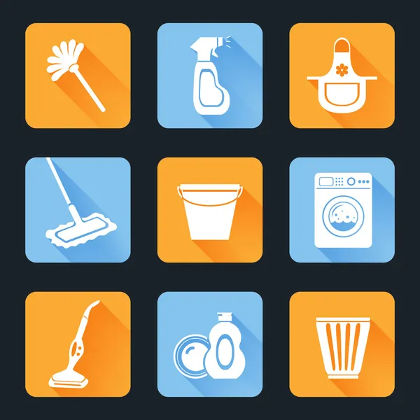 Cleaning Icon Set — Stock Vector