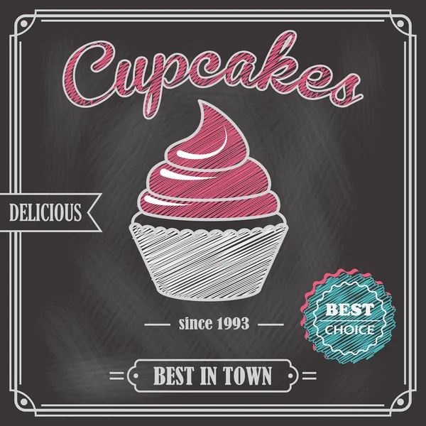 Cupcake chalkboard poster
