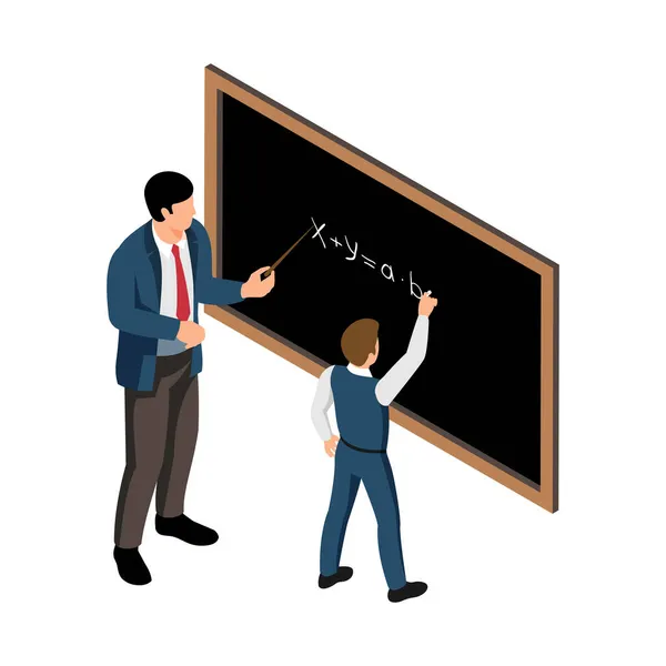 Isometric School Lesson Icon — Stock Vector