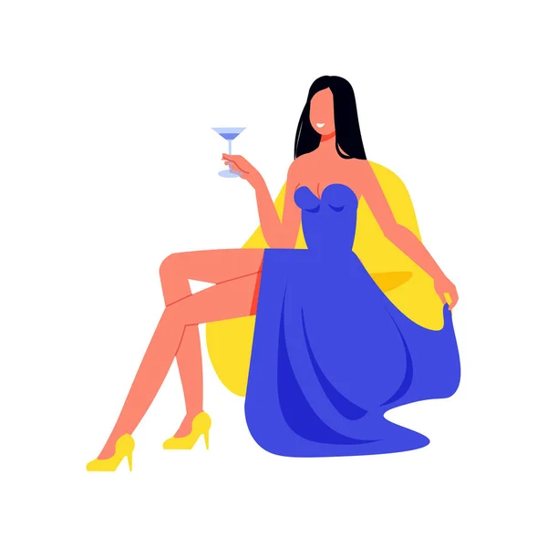 Femme en robe icône — Image vectorielle