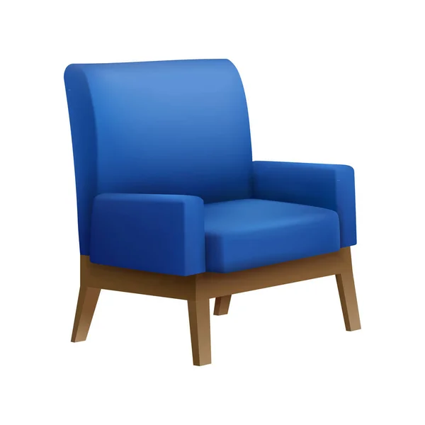 Реалистичная икона кресла — стоковый вектор