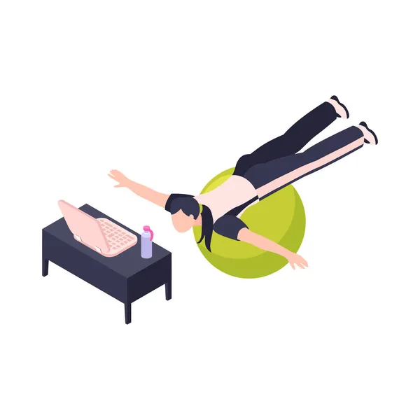 Inicio icono de fitness — Vector de stock