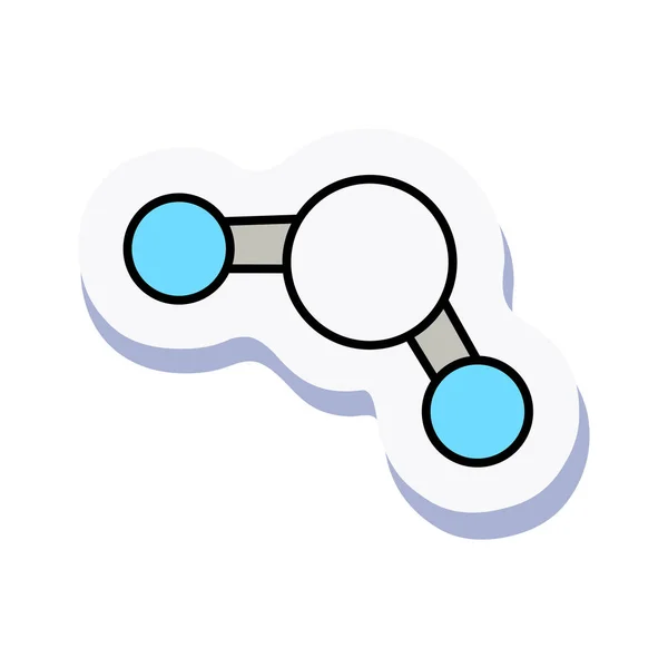 Molekula Doodle matrica — Stock Vector