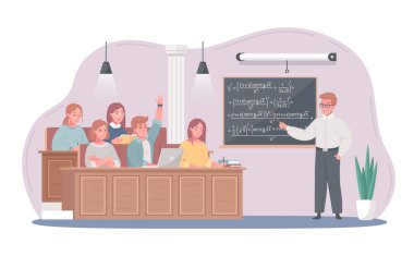 Üniversite Çizgi Filmi Kompozisyonu