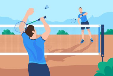 Badminton Düz Çizim