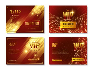 Vip Party Invitation Set clipart