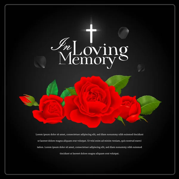 In Loving Memory Poster — Vettoriale Stock