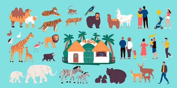 Ensemble de couleurs Zoo — Image vectorielle