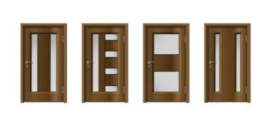 Gerçekçi Modern Kapılar Ayarlandı