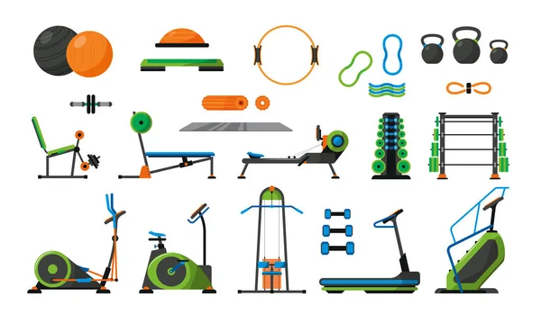 Gym Fitness Farb-Icon-Set — Stockvektor