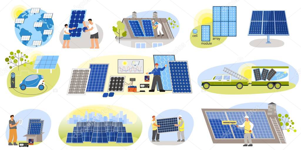 Solar Energy Icon Set