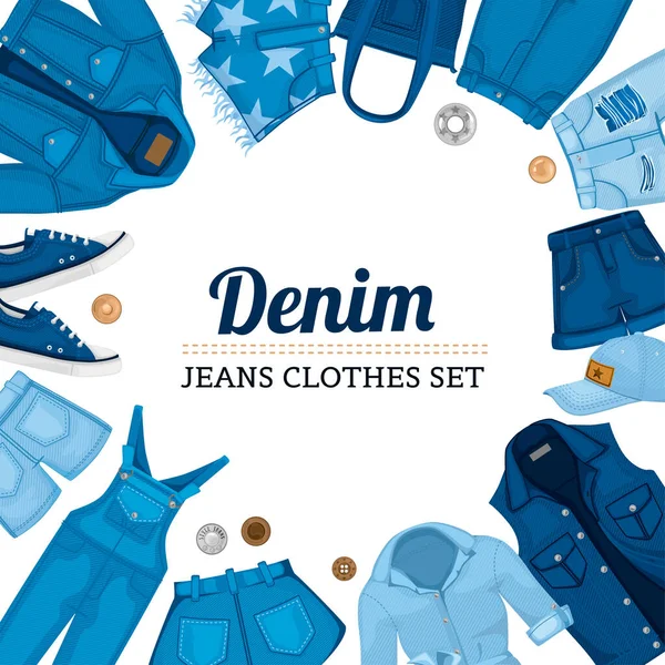 Denim Jeans构图 — 图库矢量图片