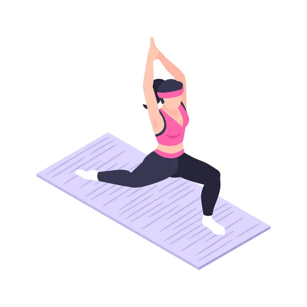 Ikon Imetrik Yoga - Stok Vektor
