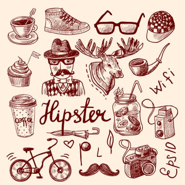 hipster simge kümesi
