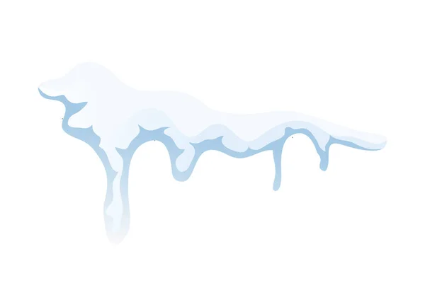 Illustrazione realistica del cappuccio di neve — Vettoriale Stock