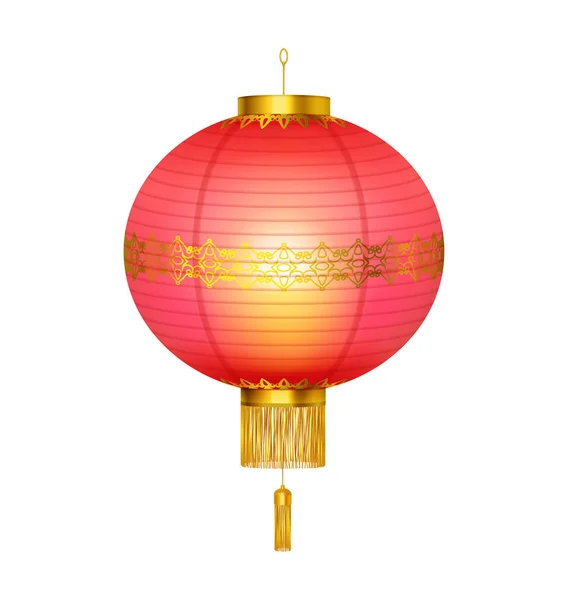 Composición de la linterna de bola china — Archivo Imágenes Vectoriales