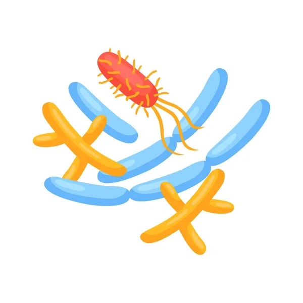 Helicobacter Pylori Composición isométrica — Vector de stock