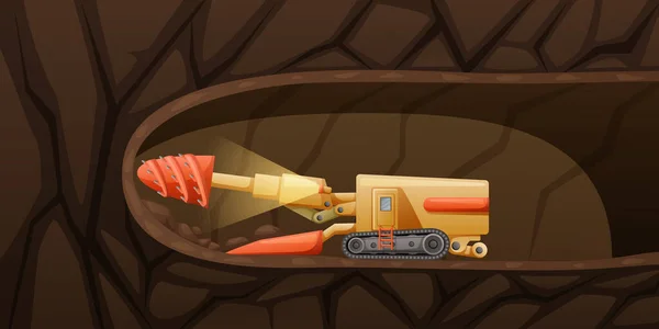 Nudna maszyna Skład kopalni — Wektor stockowy