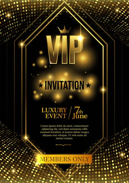 Cartel vertical de invitación VIP — Vector de stock