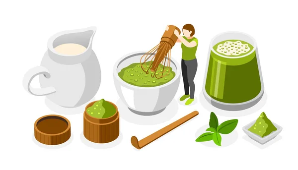 Set de día de té — Vector de stock