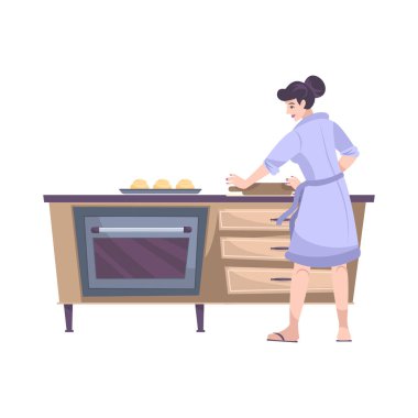 Mutfak Fırını Daire Kompozisyonu
