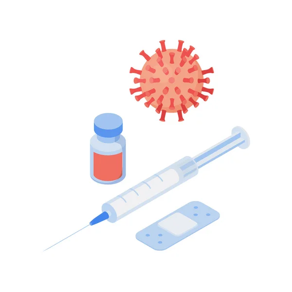Ikonen der Virusimpfung — Stockvektor