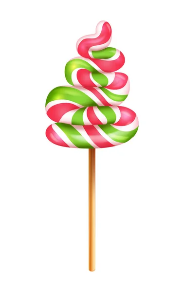 Spiraalvormige Lollipop stick samenstelling — Stockvector