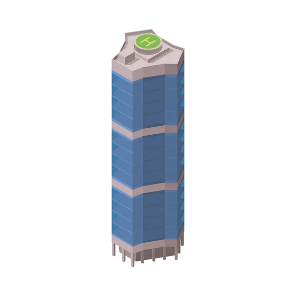 Smart City felhőkarcoló összetétel — Stock Vector