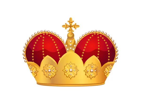 Goldene christliche Krone — Stockvektor