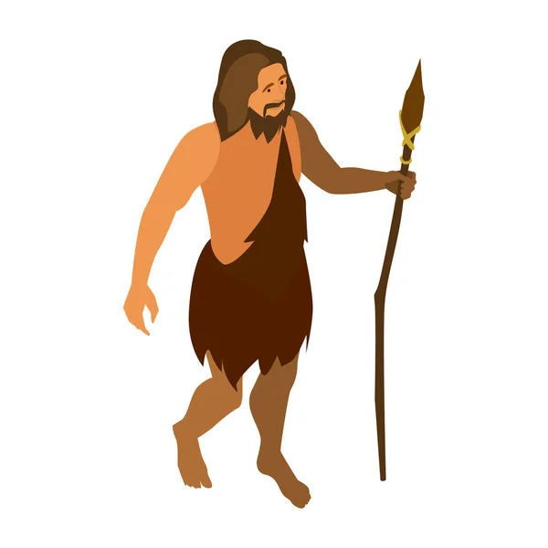 Composición del hombre tribal antiguo — Archivo Imágenes Vectoriales