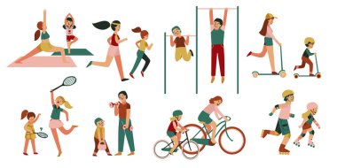 Aile Fitness Simgeleri Koleksiyonu