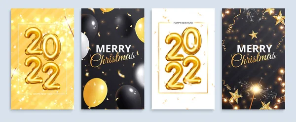 New Year Cards Set — Stock Vector