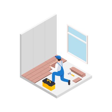 Isometric Renklendirme Kompozisyonu