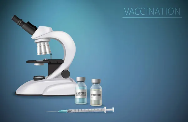 Realistisk bakgrund till vaccinationen — Stock vektor