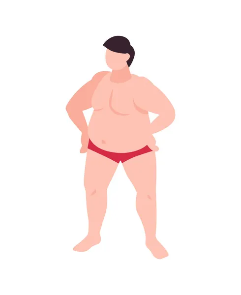 Состав тела толстяка — стоковый вектор