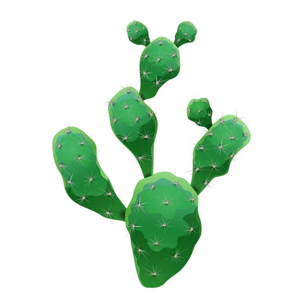 Nopal Cactus Plant Composition — стоковий вектор