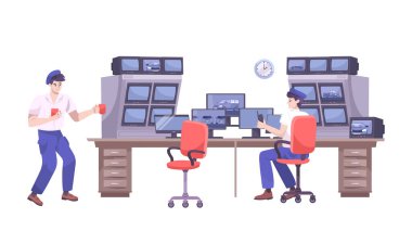 Otopark Güvenlik Odası Kompozisyonu