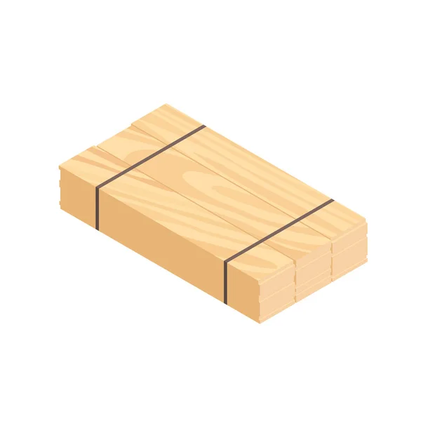Tira de madera Aserradero Composición — Vector de stock