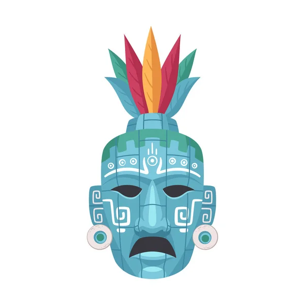 Maya Jar Mask Composition — Stock Vector