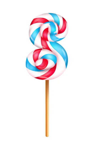 Lollipop On Stick Composition — Stock Vector