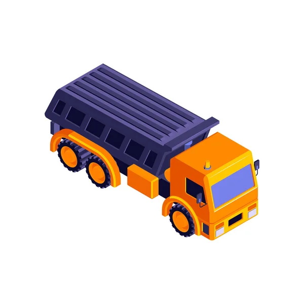 Road Construction Truck Composition — Stock Vector