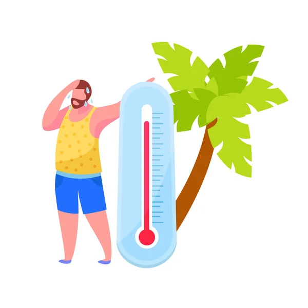 Composição de verão de alta temperatura — Vetor de Stock